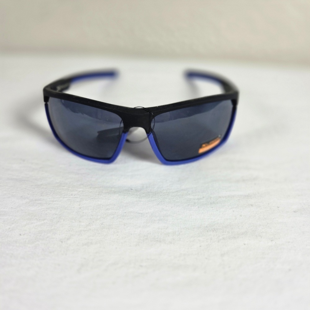 X-Loop Sports Sunglasses Black Blue Wrap Around UV400 Polycarbonate Lens Mens